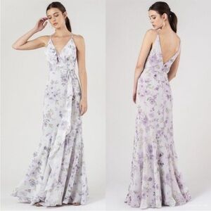 Jenny Yoo Painted Petals Floral Maxi Dress 12